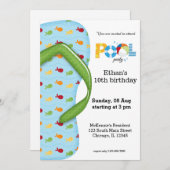 Flip Flop Pool Party Kaart (Voorkant / Achterkant)