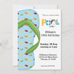 Flip Flop Pool Party Kaart