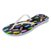 Flip Flop Sandalen Patroon Zwart (Schuin)