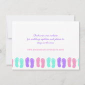 Flip Flop Strand Opslagdatum Kaart (Achterkant)