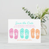 Flip Flop Strand Red de Datum Save The Date (Staand voorkant)