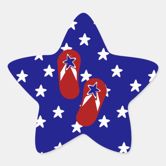 Flip Flop Time. Ster Sticker (Voorkant)
