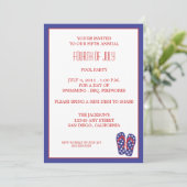 Flip Flop Vierde van juli Kaart (Staand voorkant)