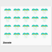 Flip Flops Beach Wedding Favor Stickers Merci (Feuille)