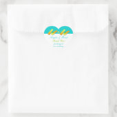 Flip Flops Beach Wedding Favor Stickers Merci (Sac)
