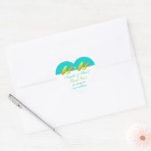 Flip Flops Beach Wedding Favor Stickers Merci (Enveloppe)