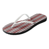 Flip Flops bordeaux & witte streep (Schuin)
