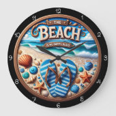 Flip Flops de plage Horloge de bienvenue (Recto)