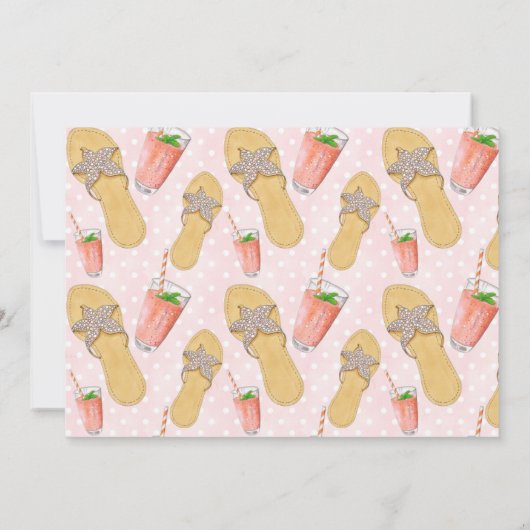 Flip Flops en Lemonade Foto Bedankkaart (Achterkant)