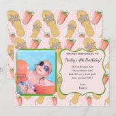 Flip Flops en Limonade Foto Bedankt Kaart (Voorkant / Achterkant)