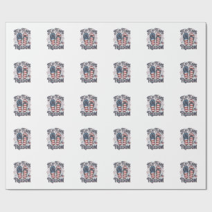 Flip Flops Freedom Patriottische Zomer T-Shirt Ont Cadeaupapier
