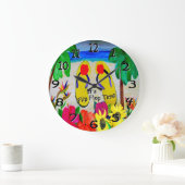 Flip flops île heure horloge murale. (Maison)