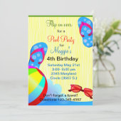 Flip Flops Invitation de fête d'anniversaire (Debout devant)