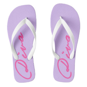 FLIP FLOPS met DIVAtude! (Roze Lettering)