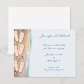 Flip Flops on the Beach Save the Date Card (Devant / Derrière)