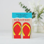 Flip Flops On the Beach Summer Party Invitation (Debout devant)