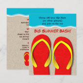 Flip Flops On the Beach Summer Party Invitation (Devant / Derrière)