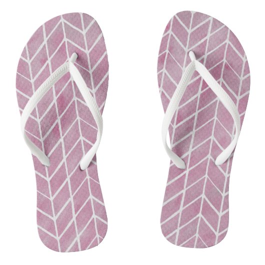 Flip Flops - Pink Stripe Pattern (Voetbed)