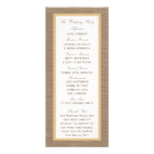 Flip Flops Sandy Beach Burlap Wedding Programme (Dos)