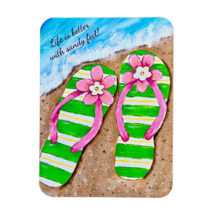 Flip Flops schilderen magneet