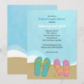 Flip Flops Tropical Bridal Show Invitation (Devant / Derrière)