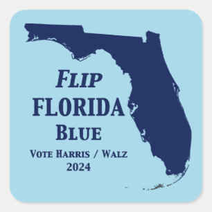 Flip Florida Blue voor 2024 Vierkante Sticker