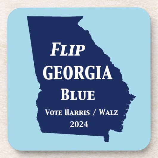 Flip Georgia Blue voor 2024 Bier Onderzetter (Voorkant)