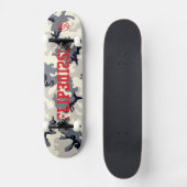 Flip kant voor de echte skateboarders camo skateboard (Voorkant)