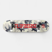 Flip kant voor de echte skateboarders camo skateboard (Horizontaal)