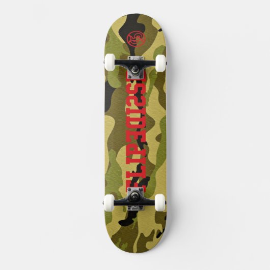 Flip kant voor de echte skateboarders camo skateboard (Voorkant)