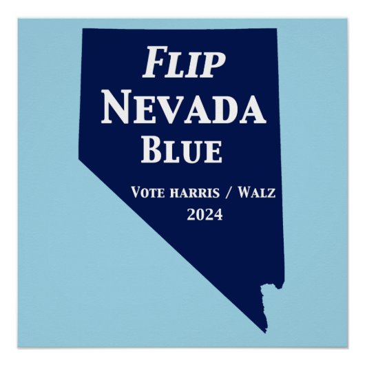 Flip Nevada Blue voor 2024 Perfect Poster (Voorkant)