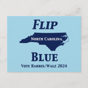 Flip North Carolina Blauw in 2024 Briefkaart