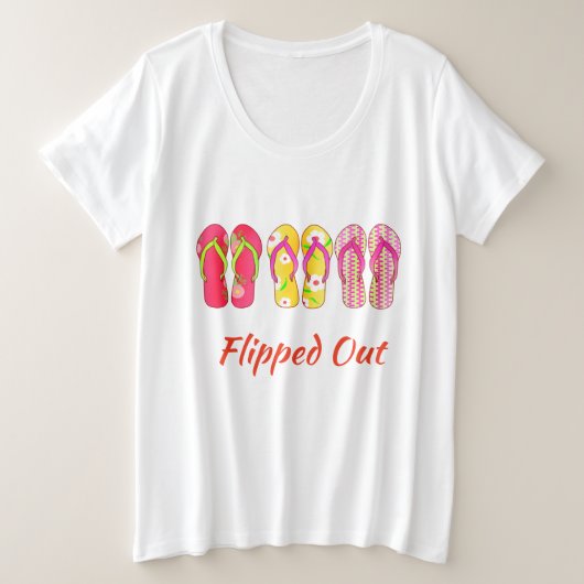 Flip Out Flip Flop Womens Sum Plus Taille t-shirt (Design devant)