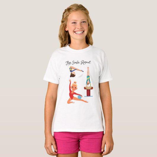 Flip, Smile, Repeat! T-shirt (Voorkant volledig)