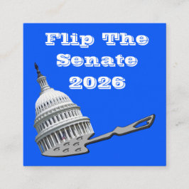 Flip The Senate Vote Blue 2026 Vierkante Visitekaartje