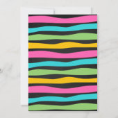 Flip Tumble Jump Gymnastic Noir Invitation d'anniv (Dos)