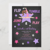 Flip, Tumble, Jump, & Play Turnvereniging Verjaard Kaart (Voorkant)