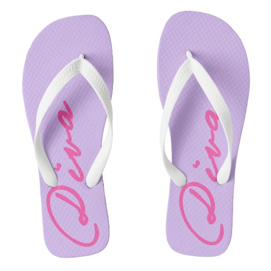 FLIP VLIEGT MET DIVAtude! (Roze letters) Teenslippers (Voetbed)