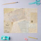 Flipped French Handwriting Tissuepapier (Craft)