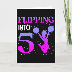 Flippen naar 5 Cheerleader 5e Verjaardag 5 Jaar Ou Kaart