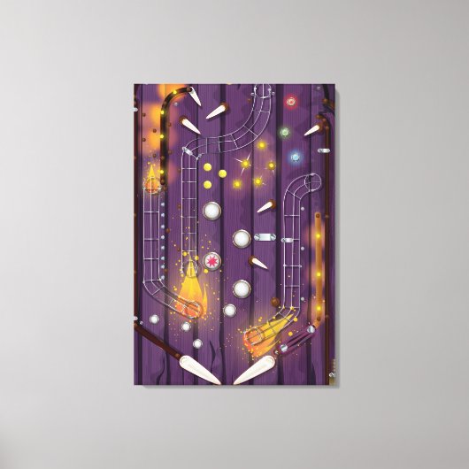 Flipperkast Canvas Afdruk (Voorkant)