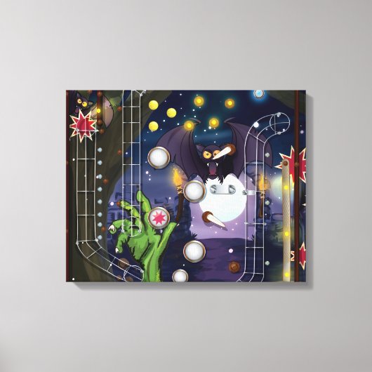 Flipperkast Canvas Afdruk (Voorkant)