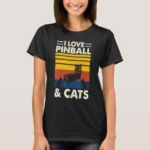 Flipperkast speler houdt van flipperkast spel katt t-shirt