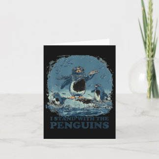 Flippers omhoog Ik sta met de pinguïns Kaart