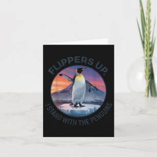 Flippers omhoog Ik sta met de pinguïns Kaart