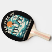 Flippers omhoog Ik sta met pinguïns grappig verzet Tafeltennisbatje (Zijkant)