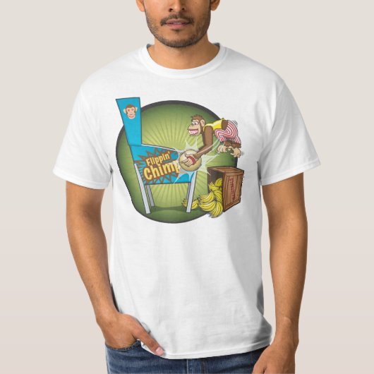 Flippin' Chimp Pinball T-Shirt (Voorkant)