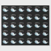 Flippin Cool Funny Dolphin Pun Dark BG Cadeaupapier (Vlak)
