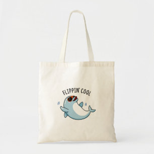 Flippin Cool Funny Dolphin Pun Tote Bag