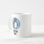 Flippin Cool Funny Penguin Pun Koffiemok (Voorkant links)